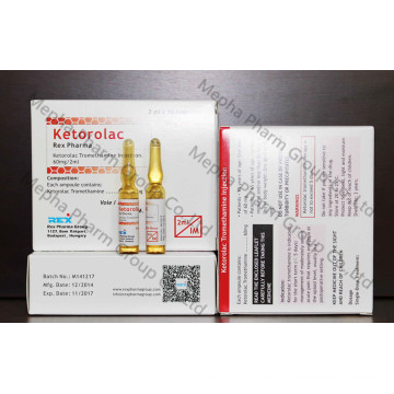 Ketorolac Tromethamine Injecção 60mg / 2ml